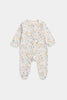 Mothercare Floral Zip-Up Baby Sleepsuit