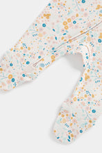Load image into Gallery viewer, Mothercare Floral Zip-Up Baby Sleepsuit
