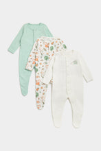 Load image into Gallery viewer, Mothercare Woodland Baby Sleepsuits - 3 Pack
