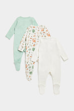 Load image into Gallery viewer, Mothercare Woodland Baby Sleepsuits - 3 Pack
