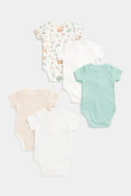 Load image into Gallery viewer, Mothercare Woodland Short-Sleeved Baby Bodysuits - 5 Pack
