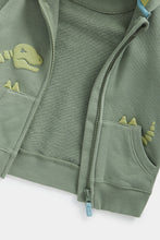 Load image into Gallery viewer, Mothercare Green Dinosaur Hoody
