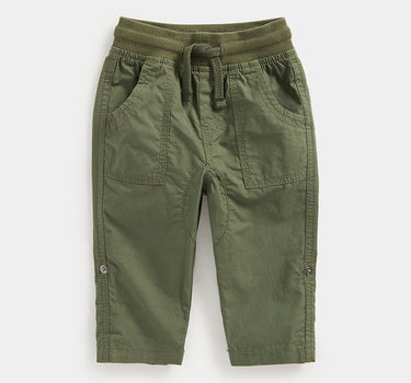 Mothercare Khaki Poplin Roll-Up Trousers