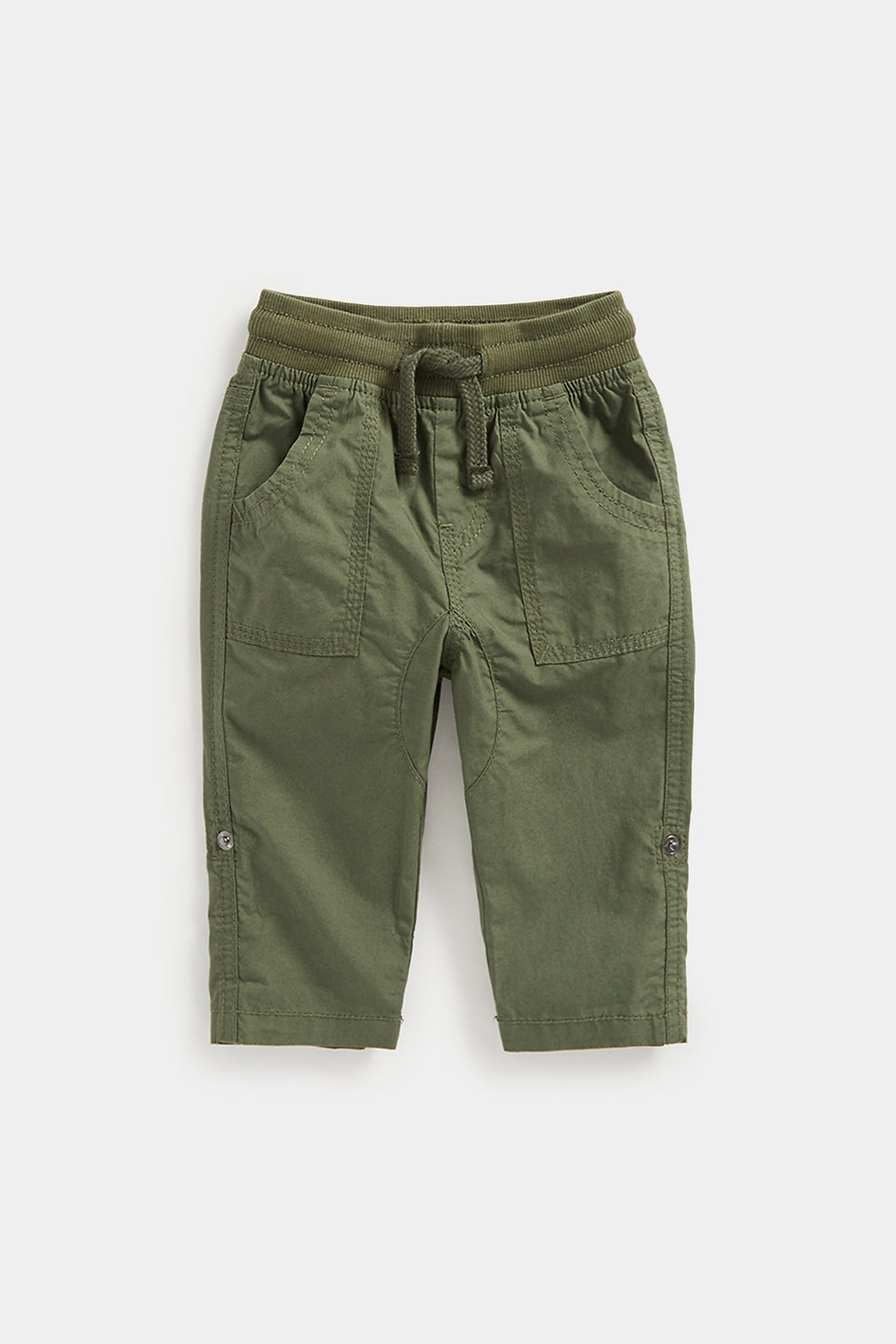 Mothercare Khaki Poplin Roll-Up Trousers