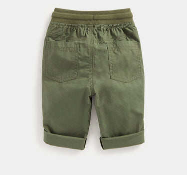 Mothercare Khaki Poplin Roll-Up Trousers