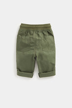 Load image into Gallery viewer, Mothercare Khaki Poplin Roll-Up Trousers
