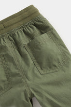 Load image into Gallery viewer, Mothercare Khaki Poplin Roll-Up Trousers
