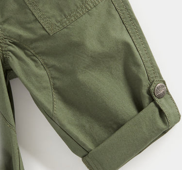 Mothercare Khaki Poplin Roll-Up Trousers