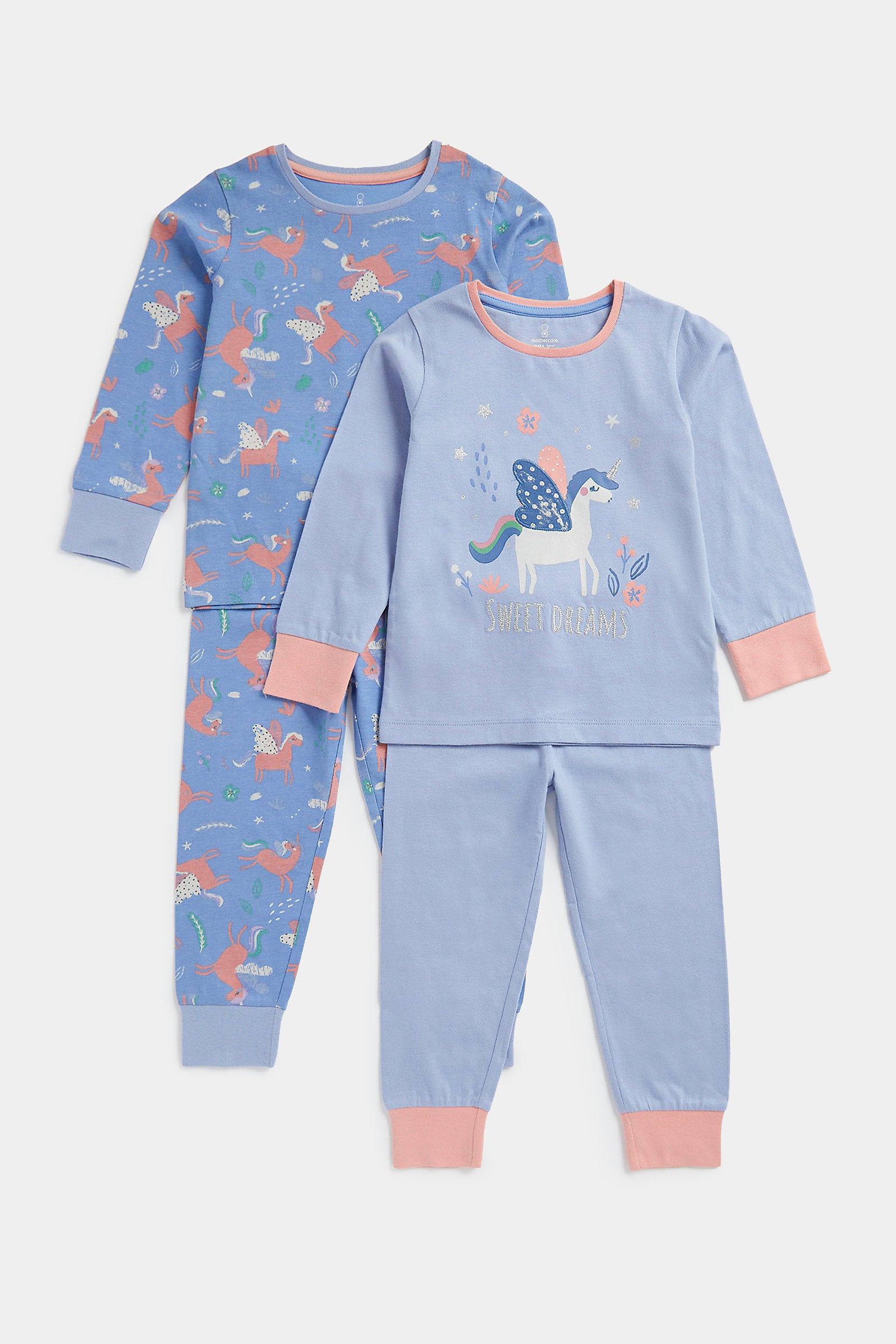 Mothercare Unicorn Pyjamas - 2 Pack