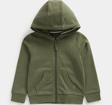 Mothercare Khaki Zip-Up Hoody