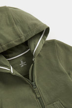 Load image into Gallery viewer, Mothercare Khaki Zip-Up Hoody
