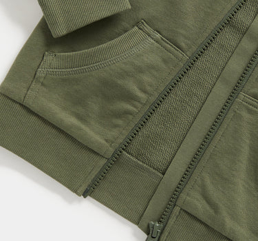 Mothercare Khaki Zip-Up Hoody