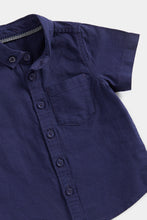 Load image into Gallery viewer, Mothercare Navy Short-Sleeved Shirt
