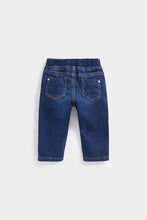 Load image into Gallery viewer, Mothercare Dark-Wash Ribbed-Waist Denim Jeans
