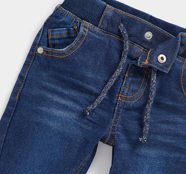 Mothercare Dark-Wash Ribbed-Waist Denim Jeans