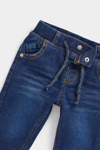 Load image into Gallery viewer, Mothercare Dark-Wash Ribbed-Waist Denim Jeans
