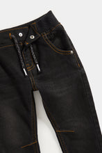 Load image into Gallery viewer, Mothercare Black Rib-Waist Denim Jeans
