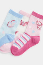 Load image into Gallery viewer, Mothercare Butterfly Socks - 3 Pack
