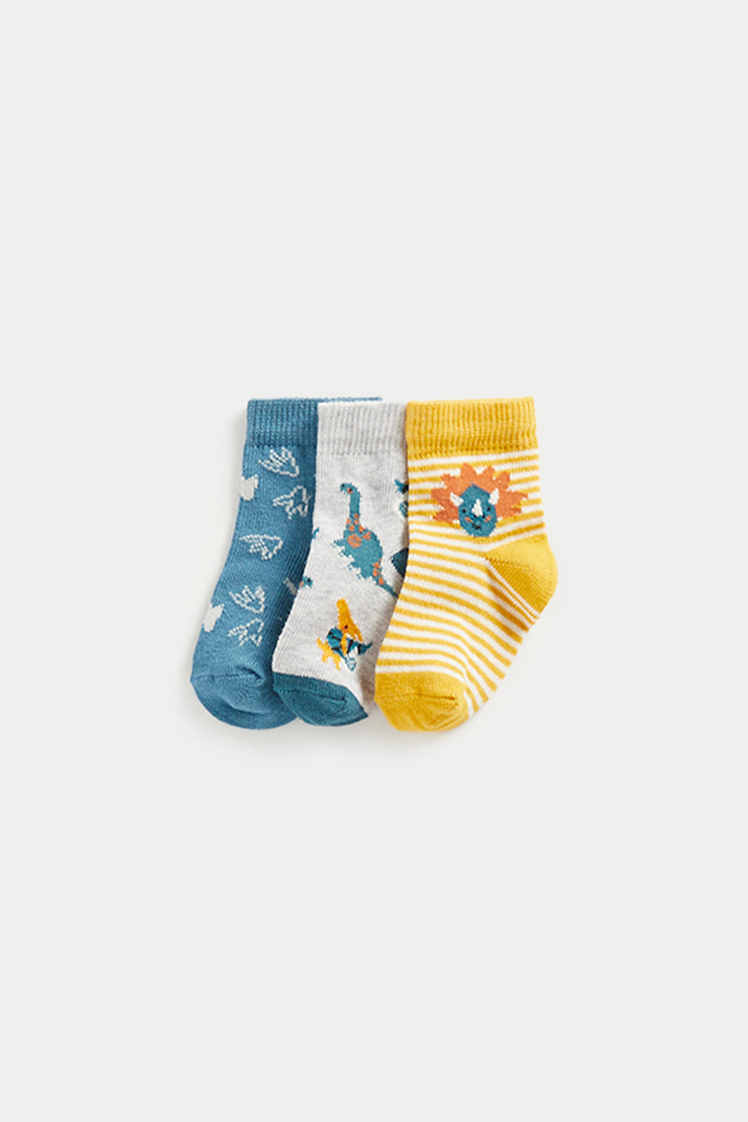 Mothercare Dinosaur Baby Socks - 3 Pack