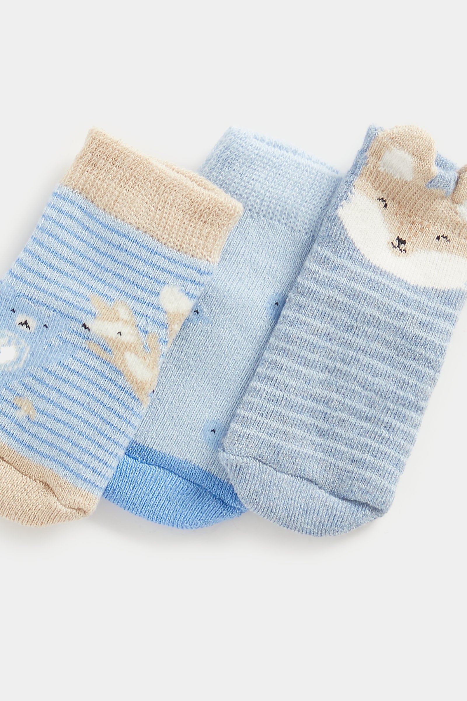 Mothercare Fox Terry Baby Socks - 3 Pack