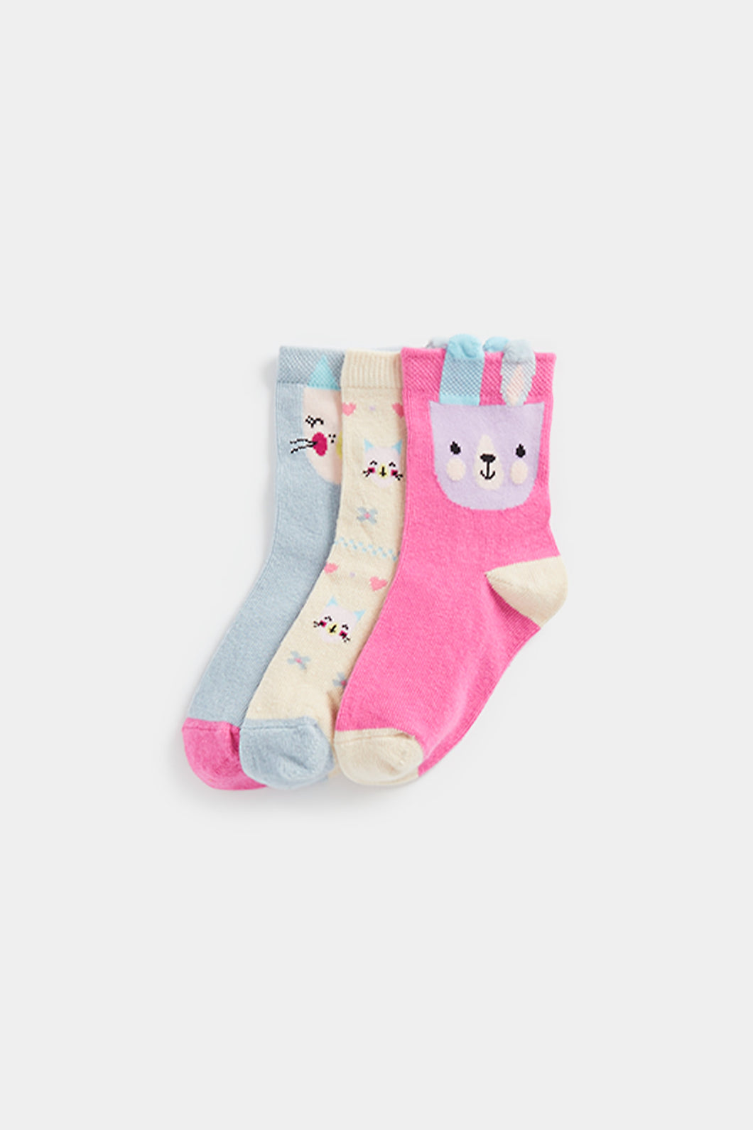 Mothercare Cat Socks - 3 Pack