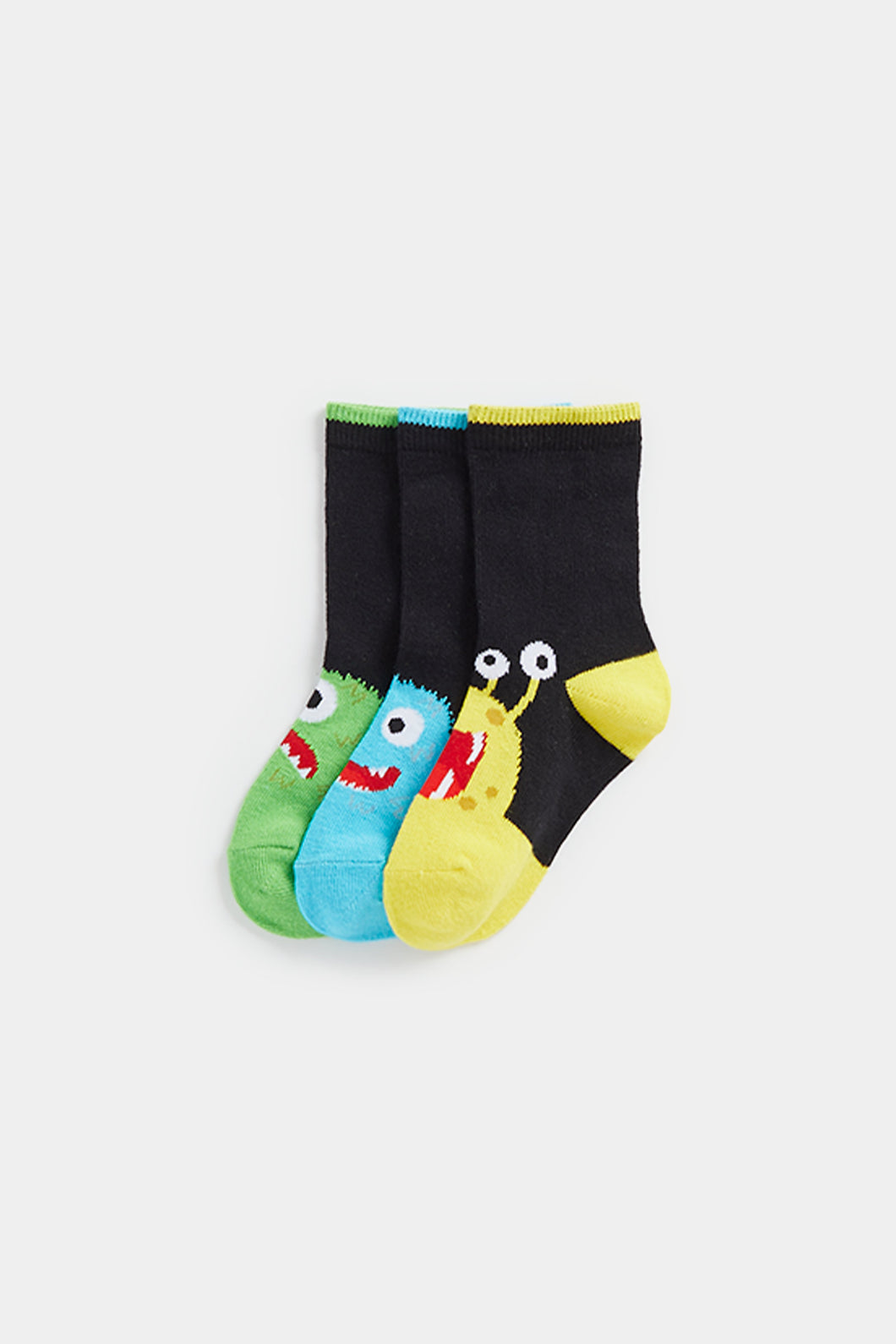 Mothercare Monster Socks - 3 Pack