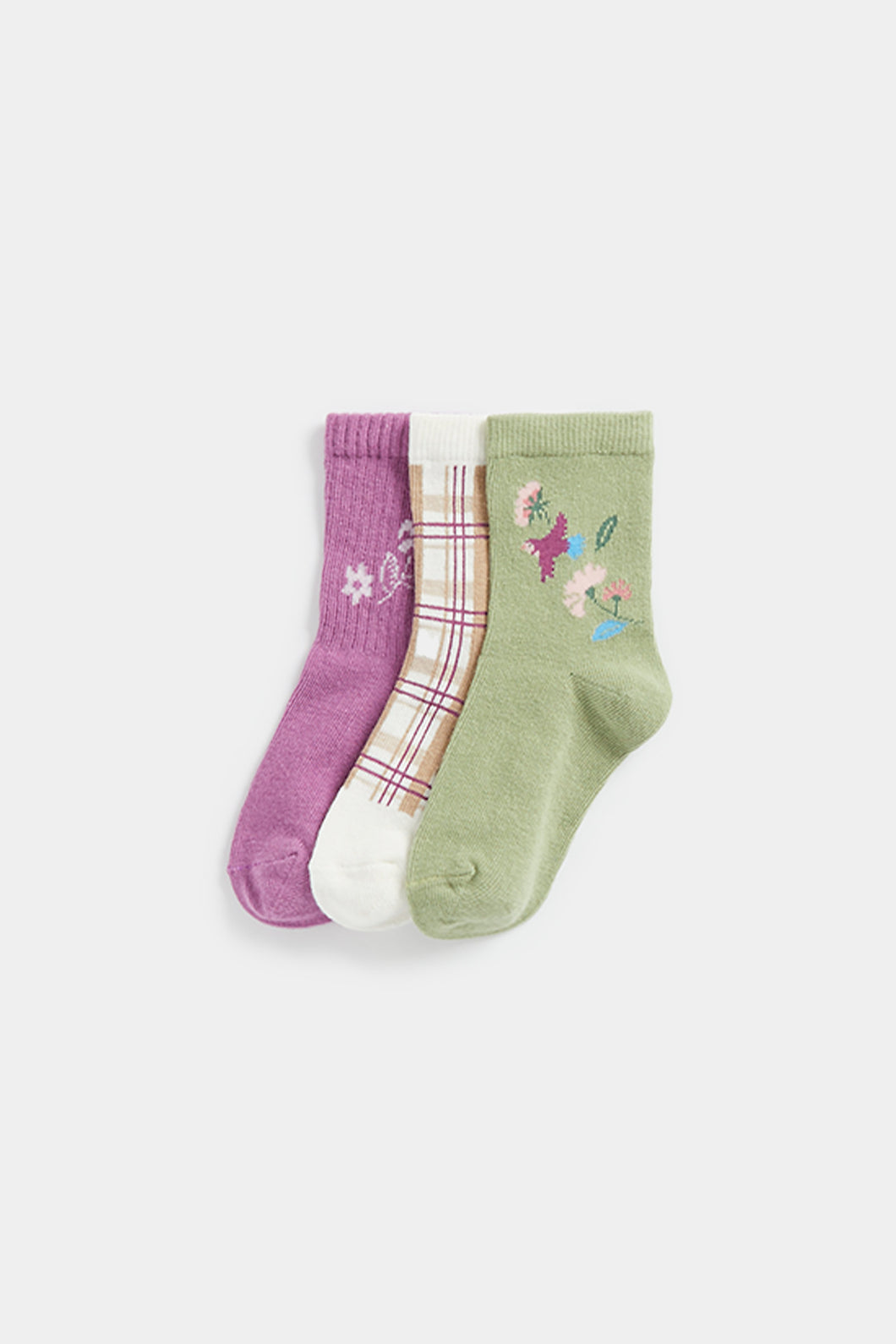 Mothercare Wild Check Socks - 3 Pack