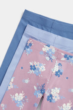 Load image into Gallery viewer, Mothercare Blue and Floral Leggings - 3 Pack
