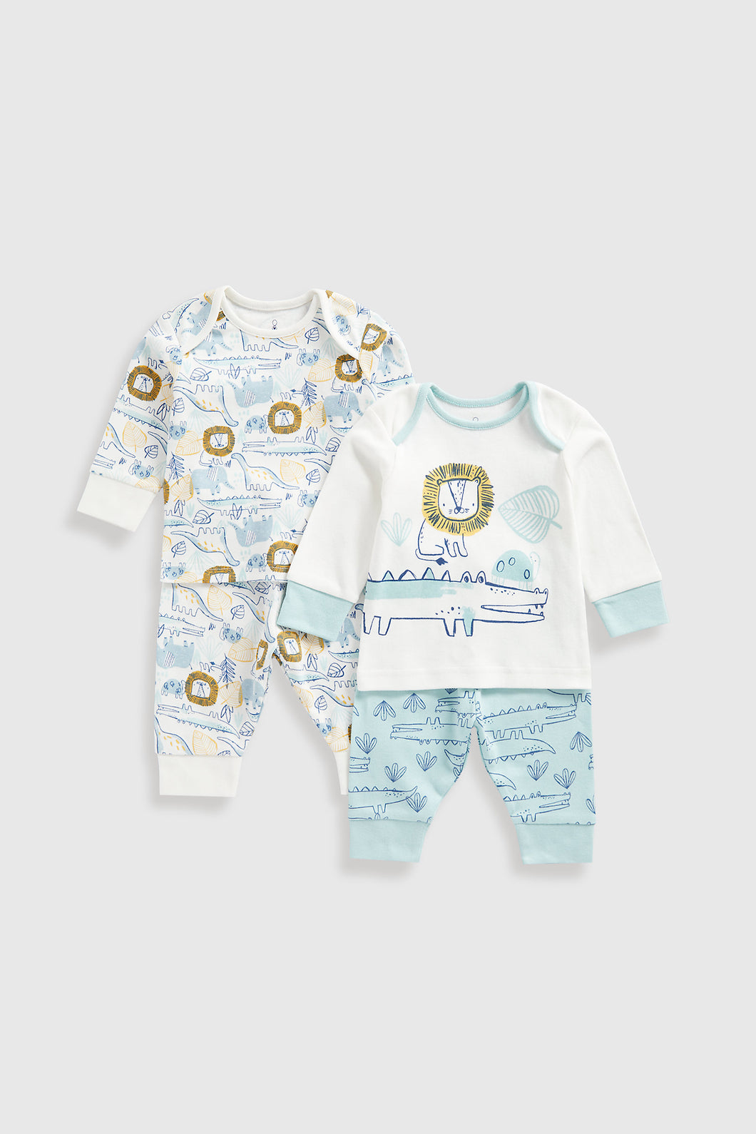 Mothercare Safari Baby Pyjamas - 2 Pack
