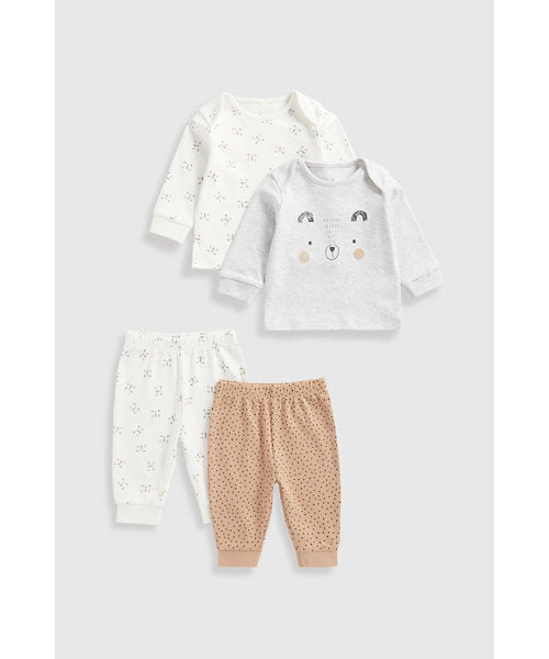 Mothercare Bear Baby Pyjamas - 2 Pack