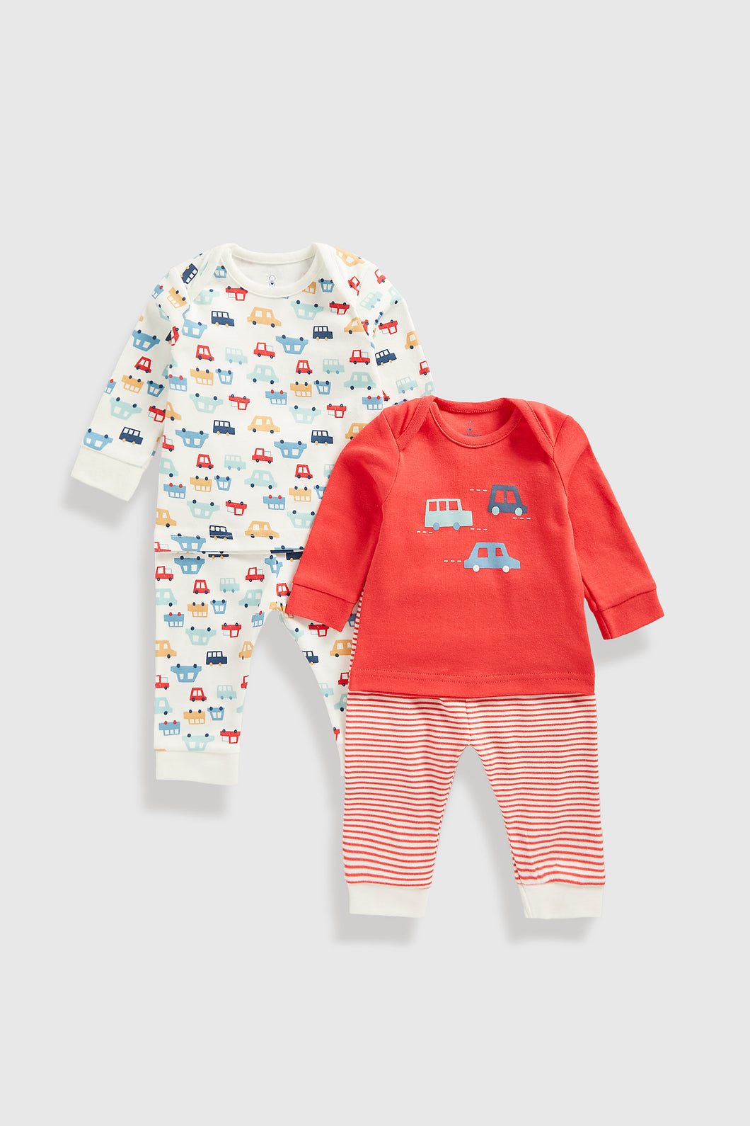 Mothercare Cars Baby Pyjamas - 2 Pack
