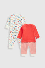 Load image into Gallery viewer, Mothercare Cars Baby Pyjamas - 2 Pack
