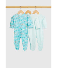 Load image into Gallery viewer, Mothercare Zebra Baby Sleepsuits - 3 Pack

