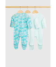 Load image into Gallery viewer, Mothercare Zebra Baby Sleepsuits - 3 Pack
