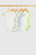 Load image into Gallery viewer, Mothercare Dinosaur Short-Sleeved Baby Bodysuits - 5 Pack
