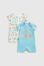 Load image into Gallery viewer, Mothercare Tiger and Elephant Rompers - 2 Pack
