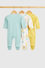 Load image into Gallery viewer, Mothercare Safari Baby Sleepsuits - 3 Pack
