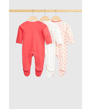 Load image into Gallery viewer, Mothercare Ladybird Baby Sleepsuits - 3 Pack
