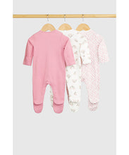 Load image into Gallery viewer, Mothercare Zebra Baby Sleepsuits - 3 Pack
