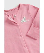 Load image into Gallery viewer, Mothercare Zebra Baby Sleepsuits - 3 Pack
