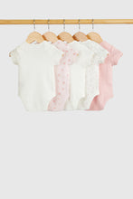 Load image into Gallery viewer, Mothercare Floral Bunny Short-Sleeved Bodysuits - 5 Pack
