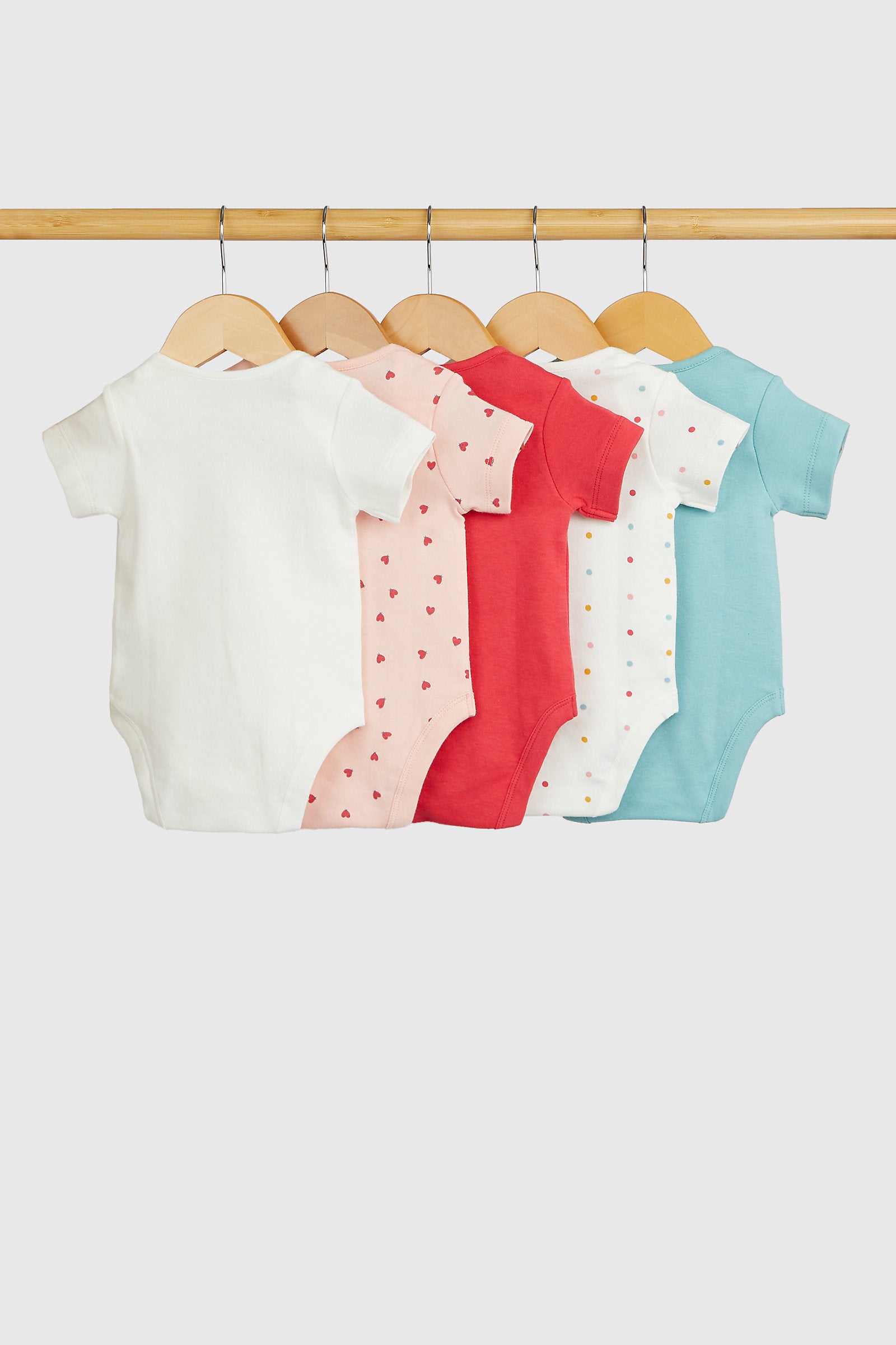 Mothercare Ladybird Short-Sleeved Bodysuits - 5 Pack