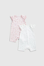 Load image into Gallery viewer, Mothercare Floral Rompers - 2 Pack

