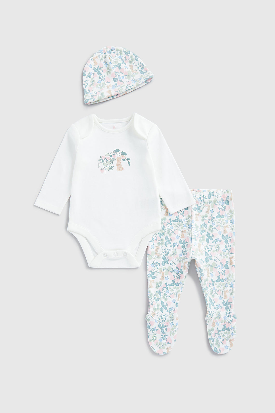 Mothercare Strawberry 3-Piece Baby Outfit Set