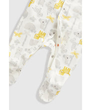 Load image into Gallery viewer, Mothercare Animal Baby Sleepsuits - 3 Pack

