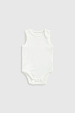 Load image into Gallery viewer, Mothercare Safari Faces Sleeveless Bodysuits - 5 Pack
