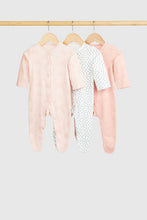 Load image into Gallery viewer, Mothercare Cats Baby Sleepsuits - 3 Pack
