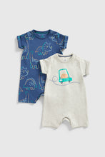 Load image into Gallery viewer, Mothercare Dinosaur Rompers - 2 Pack
