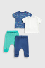 Load image into Gallery viewer, Mothercare Dinosaur T-Shirts and Joggers - 4 Piece Set
