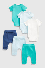 Load image into Gallery viewer, Mothercare Dinosaur Bodysuit and Jogger Set - 6 Piece
